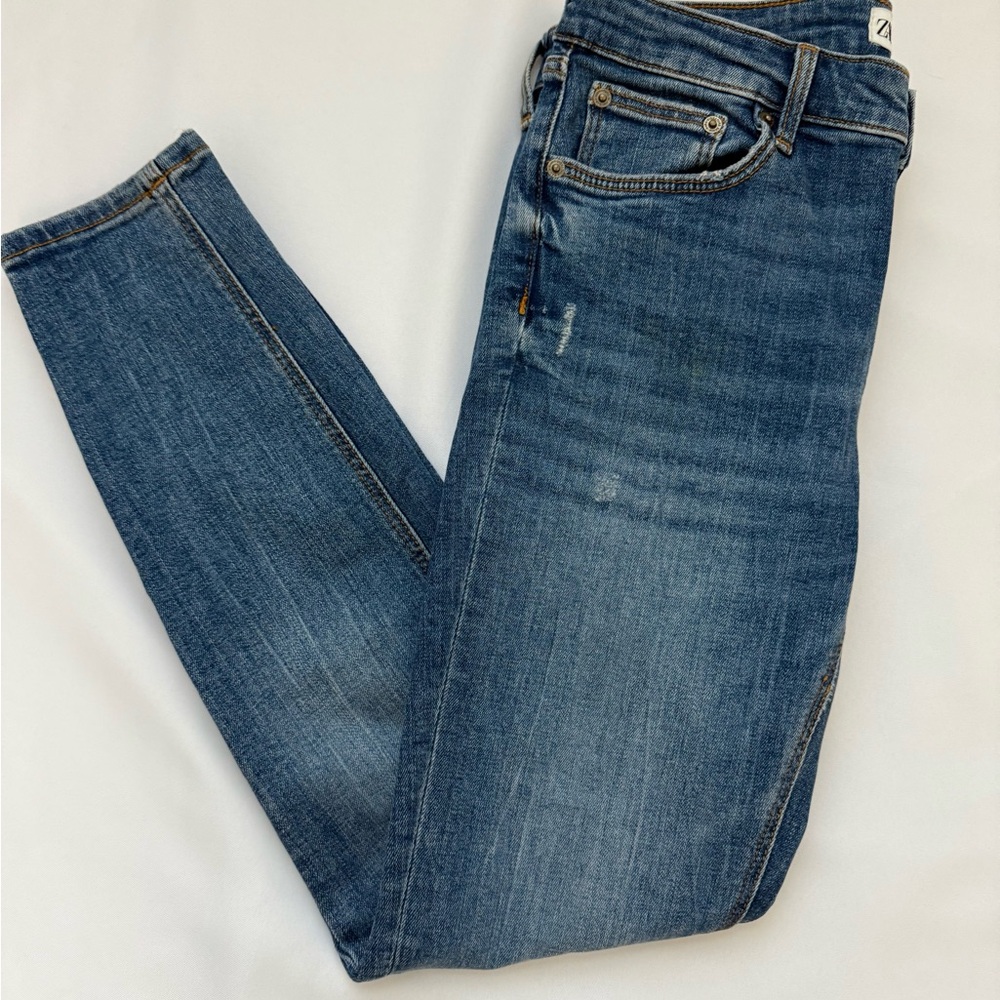 Zara Women's Blue Slim Jeans